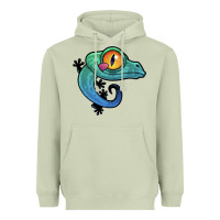 Matcha cute colorful cartoon gecko Heavyweight Hoodie - linhVisuals