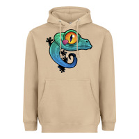 Mushroom cute colorful cartoon gecko Heavyweight Hoodie - linhVisuals