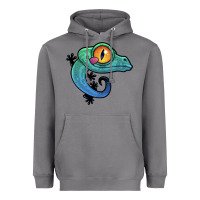 Storm cute colorful cartoon gecko Heavyweight Hoodie - linhVisuals