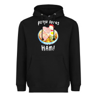 Black studio ghibli ponyo loves ham Heavyweight Hoodie - linhVisuals