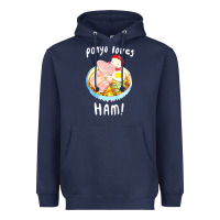 Navy studio ghibli ponyo loves ham Heavyweight Hoodie - linhVisuals
