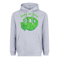 Heather Grey hang in there magical chameleon Heavyweight Hoodie - linhVisuals