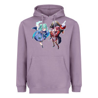 Lavender Houshou Marine and Uruha Rushia Heavyweight Hoodie - linhVisuals