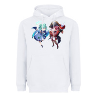 White Houshou Marine and Uruha Rushia Heavyweight Hoodie - linhVisuals