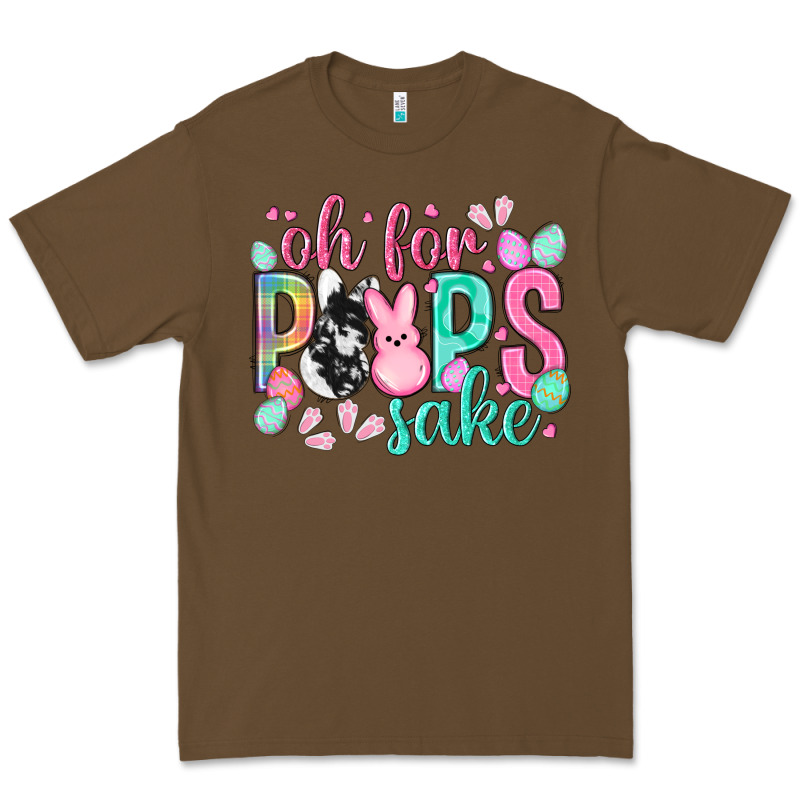 Oh For Peeps Sake Cowhide Easter Day Premium Tee by HowdyJamesFarm | Teevron