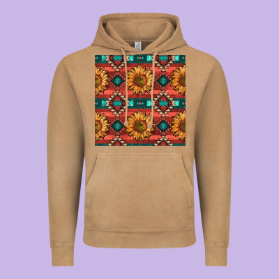 Native American Aztec Seamless Pattern 2 Vintage Hoodie Designed By Bundleandbundleshop