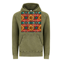 Vintage Olive native american aztec seamless pattern 2 Vintage Hoodie - BundleAndBundleShop