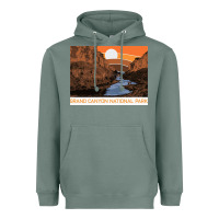 Sage vintage grand canyon national park retro colorado river 80s Heavyweight Hoodie - linhVisuals