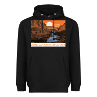 Black vintage grand canyon national park retro colorado river 80s Heavyweight Hoodie - linhVisuals