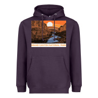 Plum vintage grand canyon national park retro colorado river 80s Heavyweight Hoodie - linhVisuals