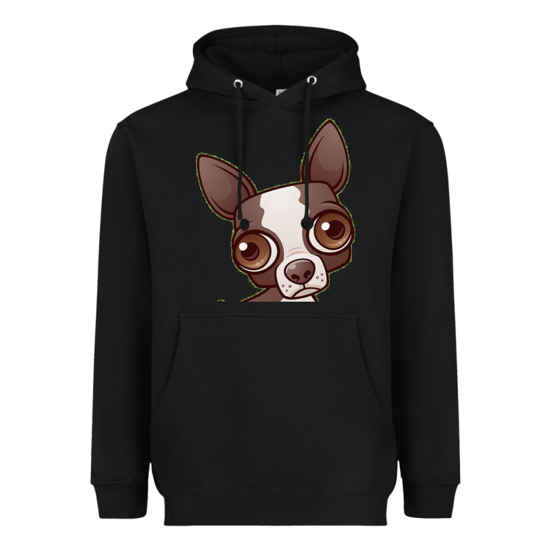 Zippy The Boston Terrier Heavyweight Hoodie by linhVisuals | Teevron
