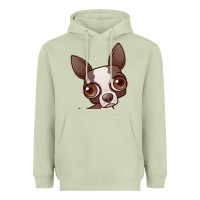 Matcha zippy the boston terrier Heavyweight Hoodie - linhVisuals