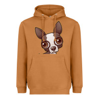Meerkat zippy the boston terrier Heavyweight Hoodie - linhVisuals