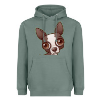 Sage zippy the boston terrier Heavyweight Hoodie - linhVisuals