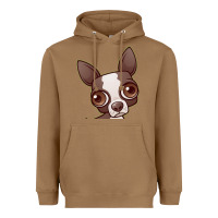 Toasted Coconut zippy the boston terrier Heavyweight Hoodie - linhVisuals
