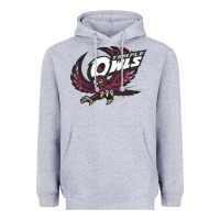 Heather Grey temple owls Heavyweight Hoodie - linhVisuals