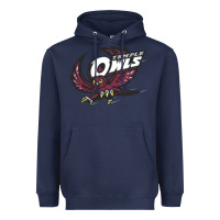 Navy temple owls Heavyweight Hoodie - linhVisuals