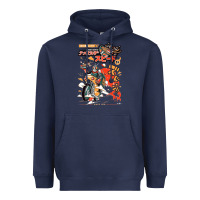 Navy ramen rider food, noodles Heavyweight Hoodie - linhVisuals