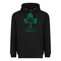 Black irish rugby football union Heavyweight Hoodie - linhVisuals