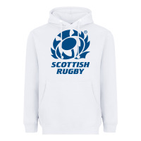 White scottish rugby Heavyweight Hoodie - linhVisuals