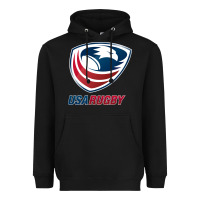 Black rugby Heavyweight Hoodie - linhVisuals