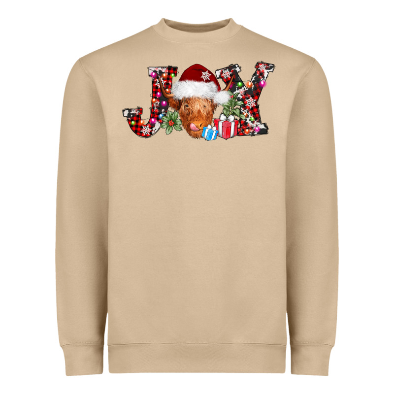 Joy Christmas Heifer Heavyweight Sweatshirt by AdoDesignShop | Teevron