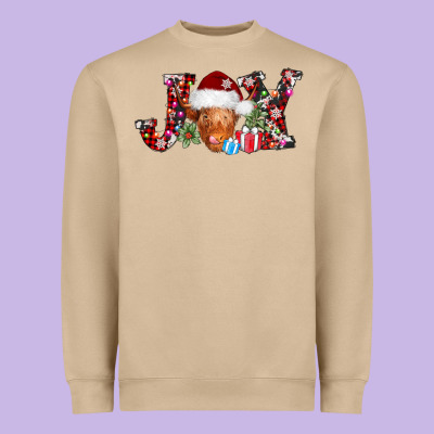 Joy Christmas Heifer Heavyweight Sweatshirt Designed By Adodesignshop