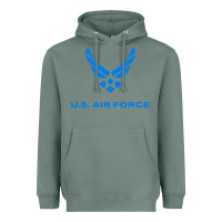 Sage us force usaf distressed Heavyweight Hoodie - linhVisuals