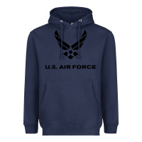 Navy us air force usaf distressed Heavyweight Hoodie - linhVisuals
