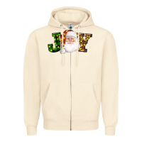 Sandshell Christmas santa clause joy Zipper Hoodie - AdoDesignShop