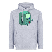 Heather Grey Bmo Adventure Time Heavyweight Hoodie - linhVisuals