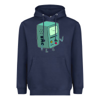 Navy Bmo Adventure Time Heavyweight Hoodie - linhVisuals