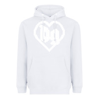 White Drain Gang Heavyweight Hoodie - linhVisuals