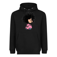 Black MAFALDA Heavyweight Hoodie - linhVisuals