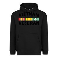Black vietnam veteran flag Heavyweight Hoodie - linhVisuals