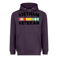 Plum vietnam veteran flag Heavyweight Hoodie - linhVisuals