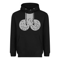 Black dick head ball sack Heavyweight Hoodie - linhVisuals