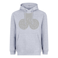 Heather Grey dick head ball sack Heavyweight Hoodie - linhVisuals