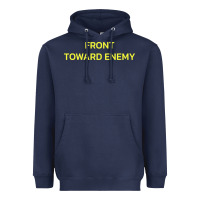 Navy FRONT TOWARD ENEMY Heavyweight Hoodie - linhVisuals