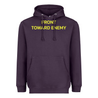 Plum FRONT TOWARD ENEMY Heavyweight Hoodie - linhVisuals