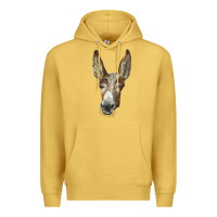 Antique Gold american mammoth jackstock donkey  face Premium Hoodie - LillyAllenDesigns