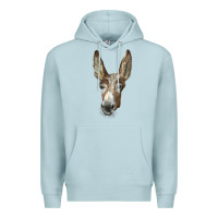Blue Mist american mammoth jackstock donkey  face Premium Hoodie - LillyAllenDesigns