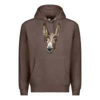 Coffee american mammoth jackstock donkey  face Premium Hoodie - LillyAllenDesigns