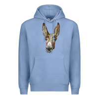 Colony Blue american mammoth jackstock donkey  face Premium Hoodie - LillyAllenDesigns