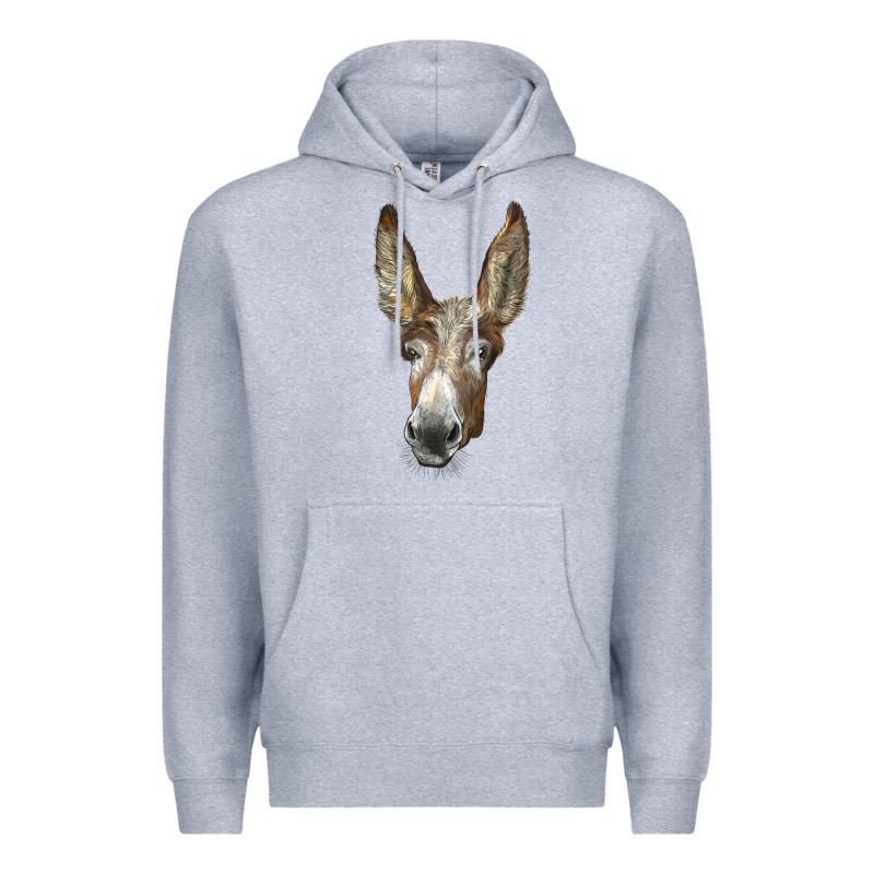 American Mammoth Jackstock Donkey  Face Premium Hoodie by LillyAllenDesigns | Teevron