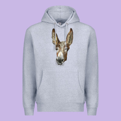American Mammoth Jackstock Donkey  Face Premium Hoodie Designed By Lillyallendesigns