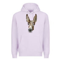 Lilac american mammoth jackstock donkey  face Premium Hoodie - LillyAllenDesigns
