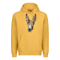 Mustard american mammoth jackstock donkey  face Premium Hoodie - LillyAllenDesigns