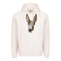 Pale Pink american mammoth jackstock donkey  face Premium Hoodie - LillyAllenDesigns