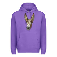 Purple american mammoth jackstock donkey  face Premium Hoodie - LillyAllenDesigns